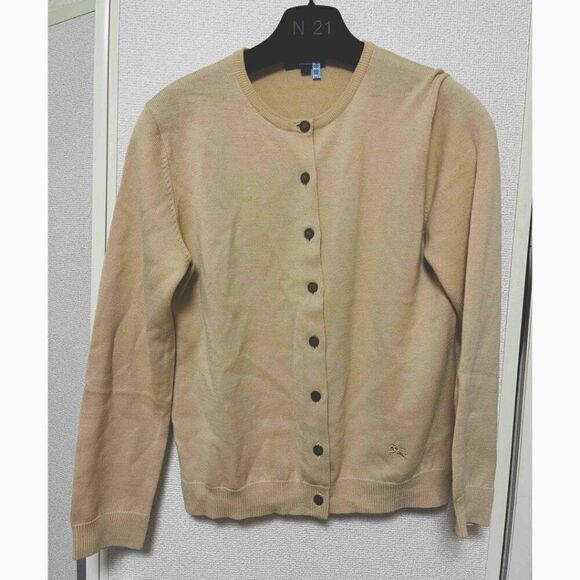 Burberry London Beige Wool Knit Cardigan & Turtleneck Sweater Set - Size 2 - Picture 2 of 8